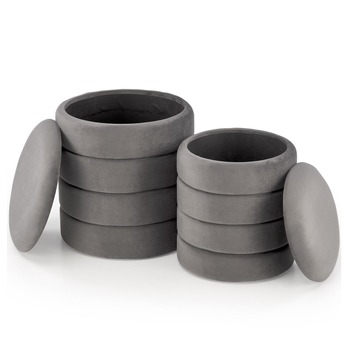 Set taburetů POCHU šedá, 2 ks 2