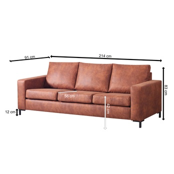 Pohovka POINT 3 hnědá/černá 5