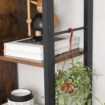 Knihovna POITIER II černá/hnědá 5