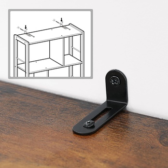 Knihovna POITIER II černá/hnědá 8