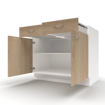 Spodní skříňka POLAR II dub sonoma/bílá, šířka 100 cm 2
