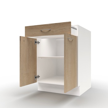 Spodní skříňka POLAR II dub sonoma/bílá, šířka 60 cm 2