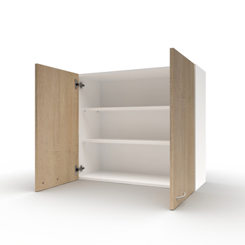 Závěsná horní skříňka POLAR II dub sonoma/bílá, šířka 60 cm, výška 71 cm 2
