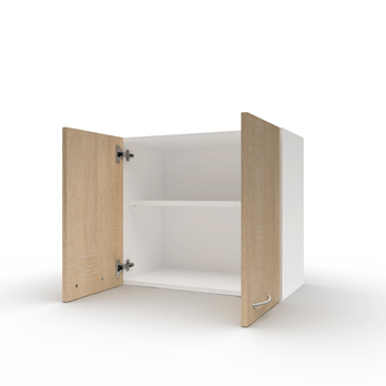 Závěsná horní skříňka POLAR II dub sonoma/bílá, šířka 60 cm, výška 53 cm 2