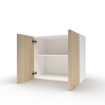 Závěsná horní skříňka POLAR II buk/bílá, šířka 60 cm, výška 53 cm 2