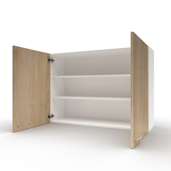 Závěsná horní skříňka POLAR II dub sonoma/bílá, šířka 100 cm 2