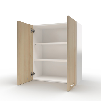 Závěsná horní skříňka POLAR II buk/bílá, šířka 60 cm, výška 71 cm 2