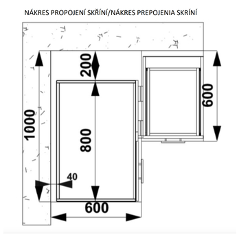 Spodní skříňka POLAR II dub sonoma/bílá, šířka 80 cm 5
