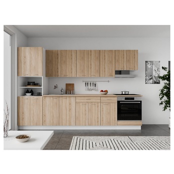 Skříň pro vestavnou troubu POLAR II bíla/dub sonoma 1