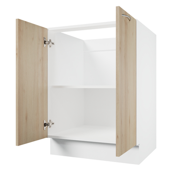 Spodní dřezová skříňka POLAR II buk/bílá, šířka 60 cm 2