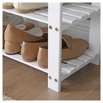 Botníková lavice  PONGO 3 bílá 2