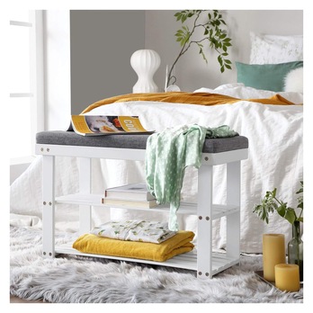 Botníková lavice  PONGO 3 bílá 3