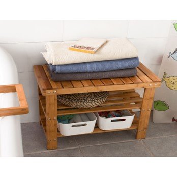 Botníková lavice PONGO přírodní bambus 1