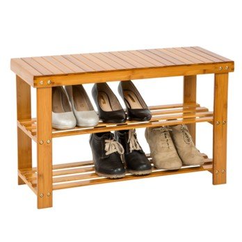 Botníková lavice PONGO přírodní bambus 2