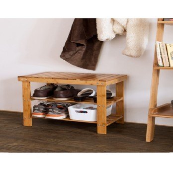 Botníková lavice PONGO přírodní bambus 3