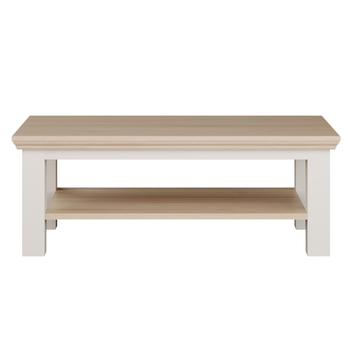 Konferenční stolek PONTYPOOL bílá/dub riva, šířka 116 cm 2