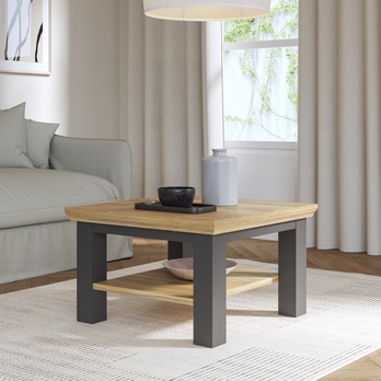 Konferenční stolek PONTYPOOL šedá/dub mauvella, šířka 70 cm 1