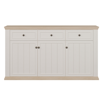 Komoda PONTYPOOL bílá/dub riva 3