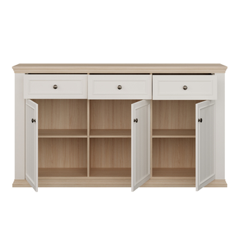 Komoda PONTYPOOL bílá/dub riva 4