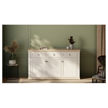 Komoda PONTYPOOL bílá/dub riva 5