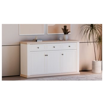 Komoda PONTYPOOL bílá/dub riva 6