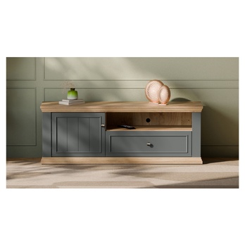 TV komoda PONTYPOOL šedá/dub mauvella, šířka 150 cm 5