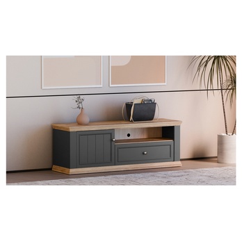 TV komoda PONTYPOOL šedá/dub mauvella, šířka 150 cm 6