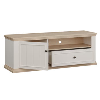 TV komoda PONTYPOOL bílá/dub riva, šířka 150 cm 2