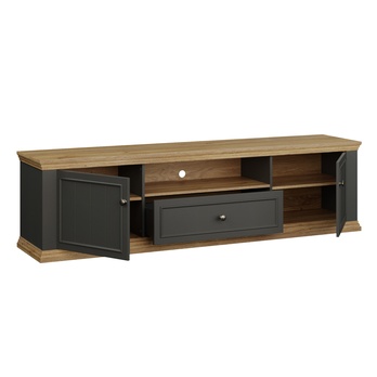 TV komoda PONTYPOOL šedá/dub mauvella, šířka 200 cm 2