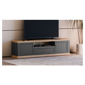 TV komoda PONTYPOOL šedá/dub mauvella, šířka 200 cm 6