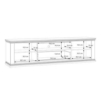 TV komoda PONTYPOOL šedá/dub mauvella, šířka 200 cm 7