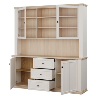 Příborník PONTYPOOL bílá/dub riva 2