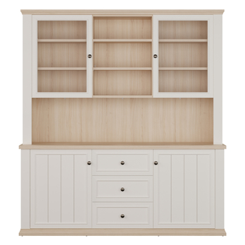 Příborník PONTYPOOL bílá/dub riva 4