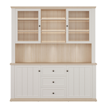 Příborník PONTYPOOL bílá/dub riva 5