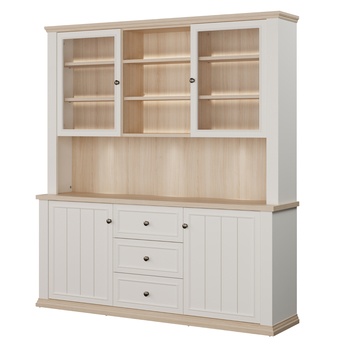 Příborník PONTYPOOL bílá/dub riva 6