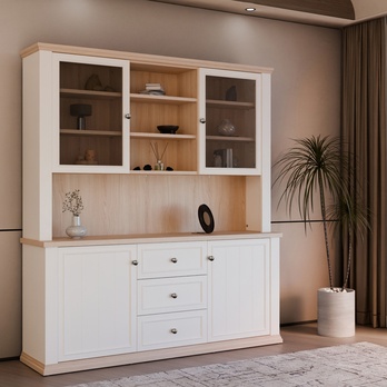 Příborník PONTYPOOL bílá/dub riva 7