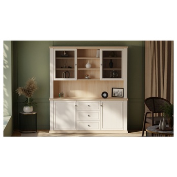 Příborník PONTYPOOL bílá/dub riva 8