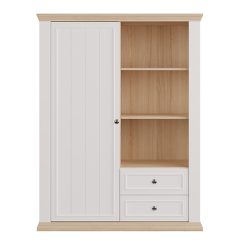 Regál PONTYPOOL bílá/dub riva, šířka 120 cm 3