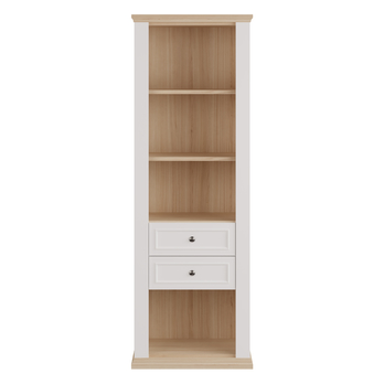 Regál PONTYPOOL bílá/dub riva, šířka 70 cm 3