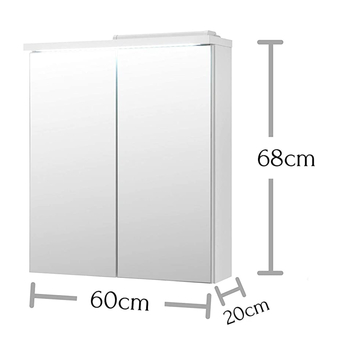 Zrcadlová skříňka POOL šířka 60 cm 4