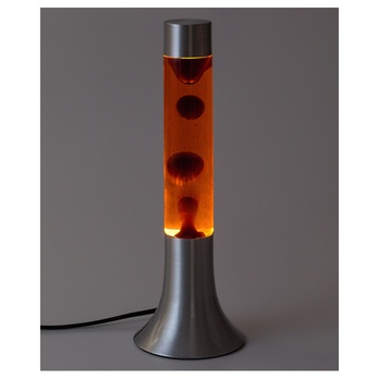 Lávová lampa POPPILOL oranžová/stříbrná 2