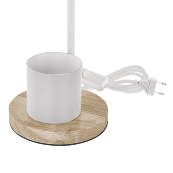 Stolní lampa POPPY bílá/přírodní 2