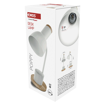 Stolní lampa POPPY bílá/přírodní 3