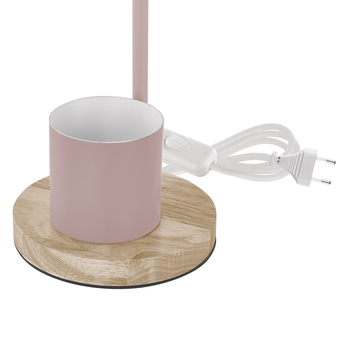 Stolní lampa POPPY růžová/přírodní 2