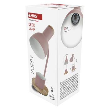 Stolní lampa POPPY růžová/přírodní 3