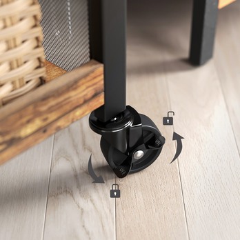 Servírovací stolek  PORTA černá/hnědá 6