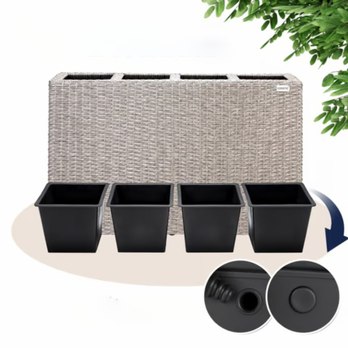 Vysoký obal na květiny POT 1 krémová 3