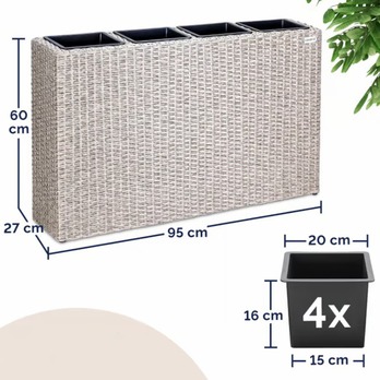 Vysoký obal na květiny POT 1 krémová 4