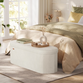 Taburet POUFFE krémová 1