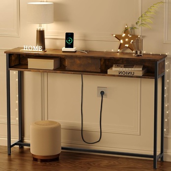 Konzolový stolek POWER STRIP hnědá/černá 1
